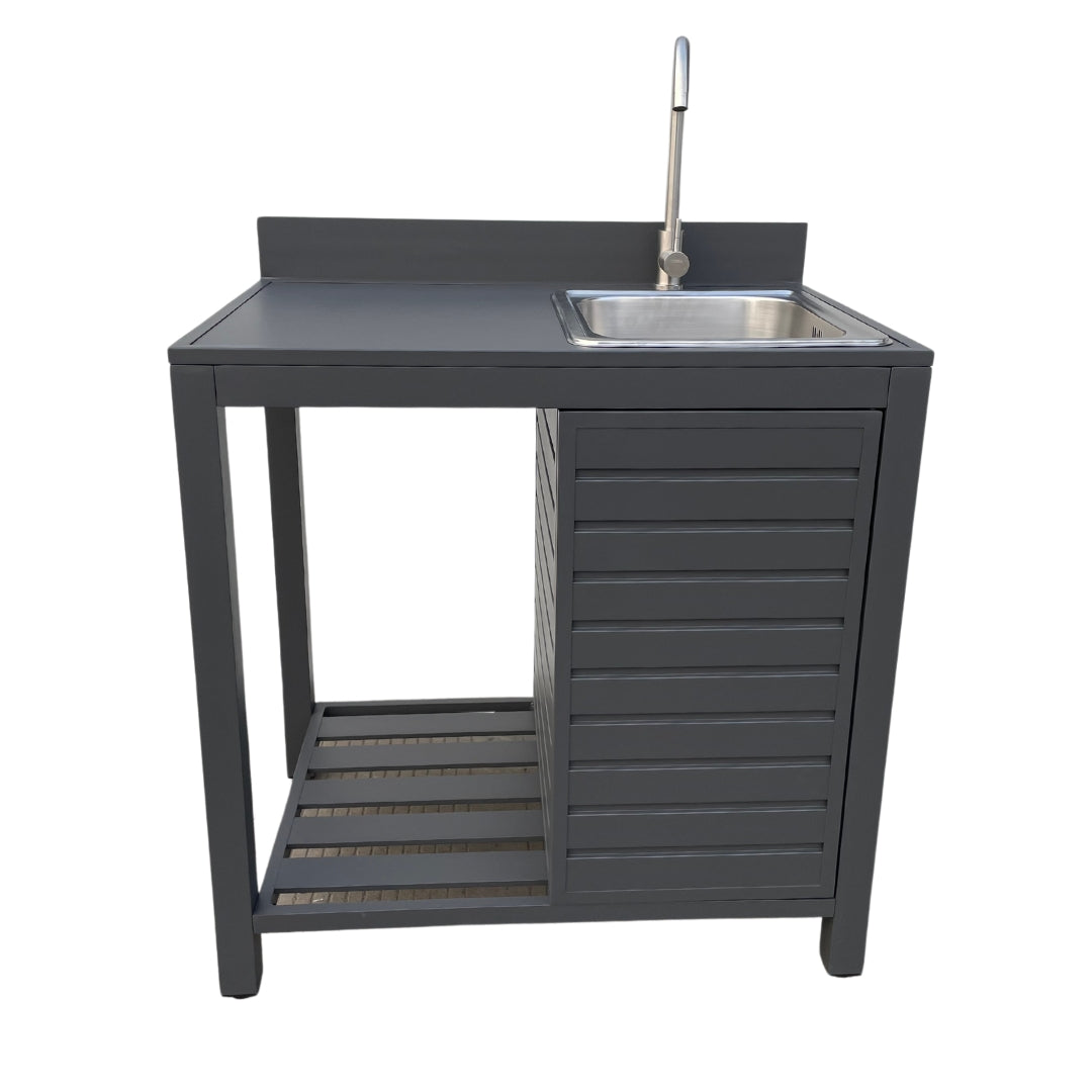 Mobile Cucina Con Lavello Alluminio Antracite 90cm Bia Store BIA mobile-cucina-con-lavello-alluminio-antracite-90cm-bia-store-bia