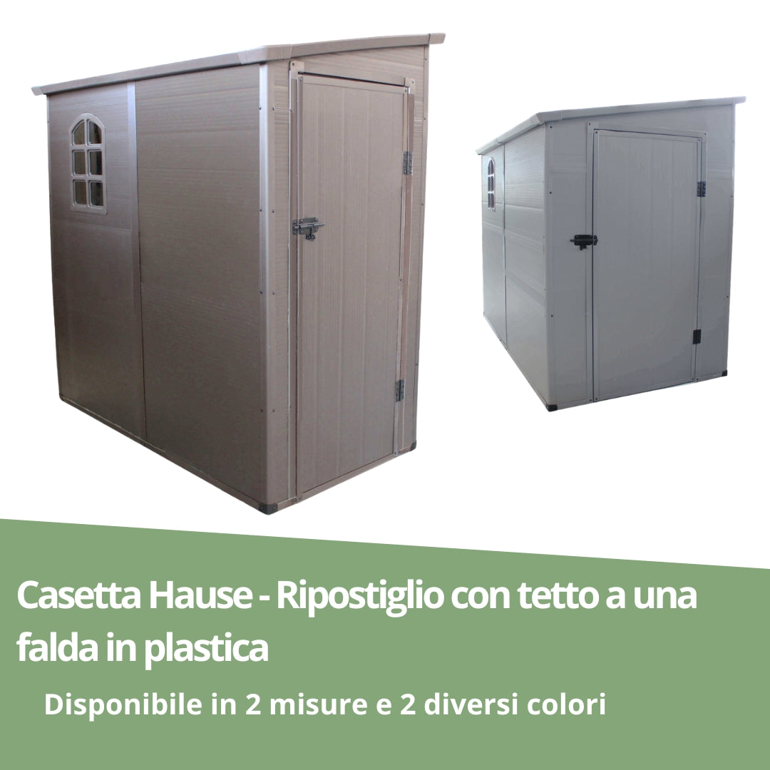 Casetta Hause - Ripostiglio con tetto a una falda in plastica