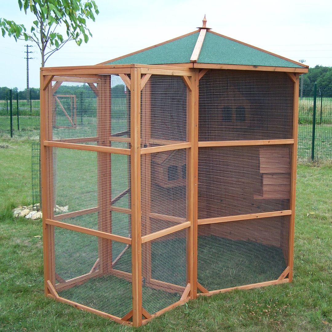 Voliera Esagonale per 6-10 Uccelli Ø2,35m | Bia Home & Garden – BIA ...