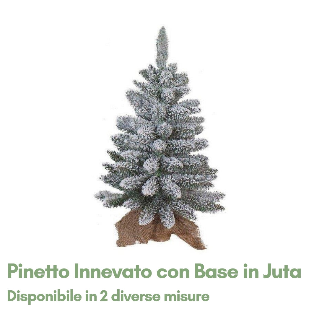 Pinetto Innevato con Base in Juta