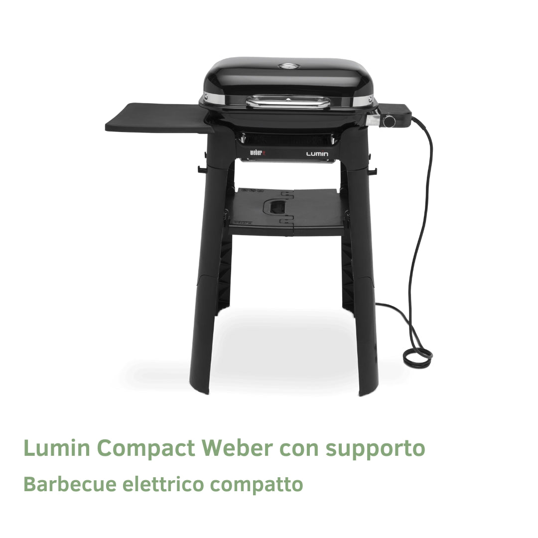 Barbecue elettrico Lumin Compact Weber con supporto