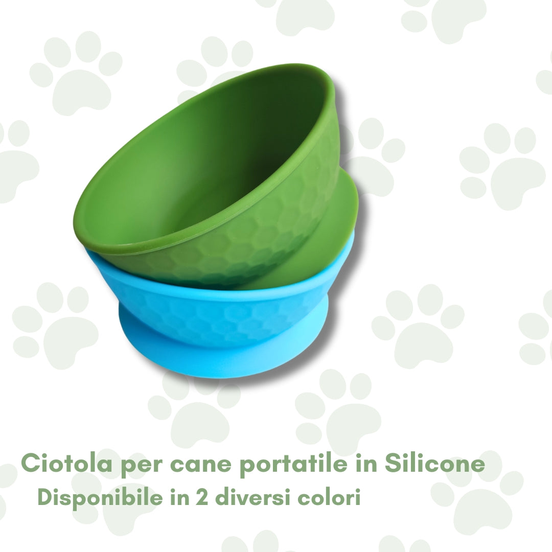 Ciotola per cane portatile in Silicone