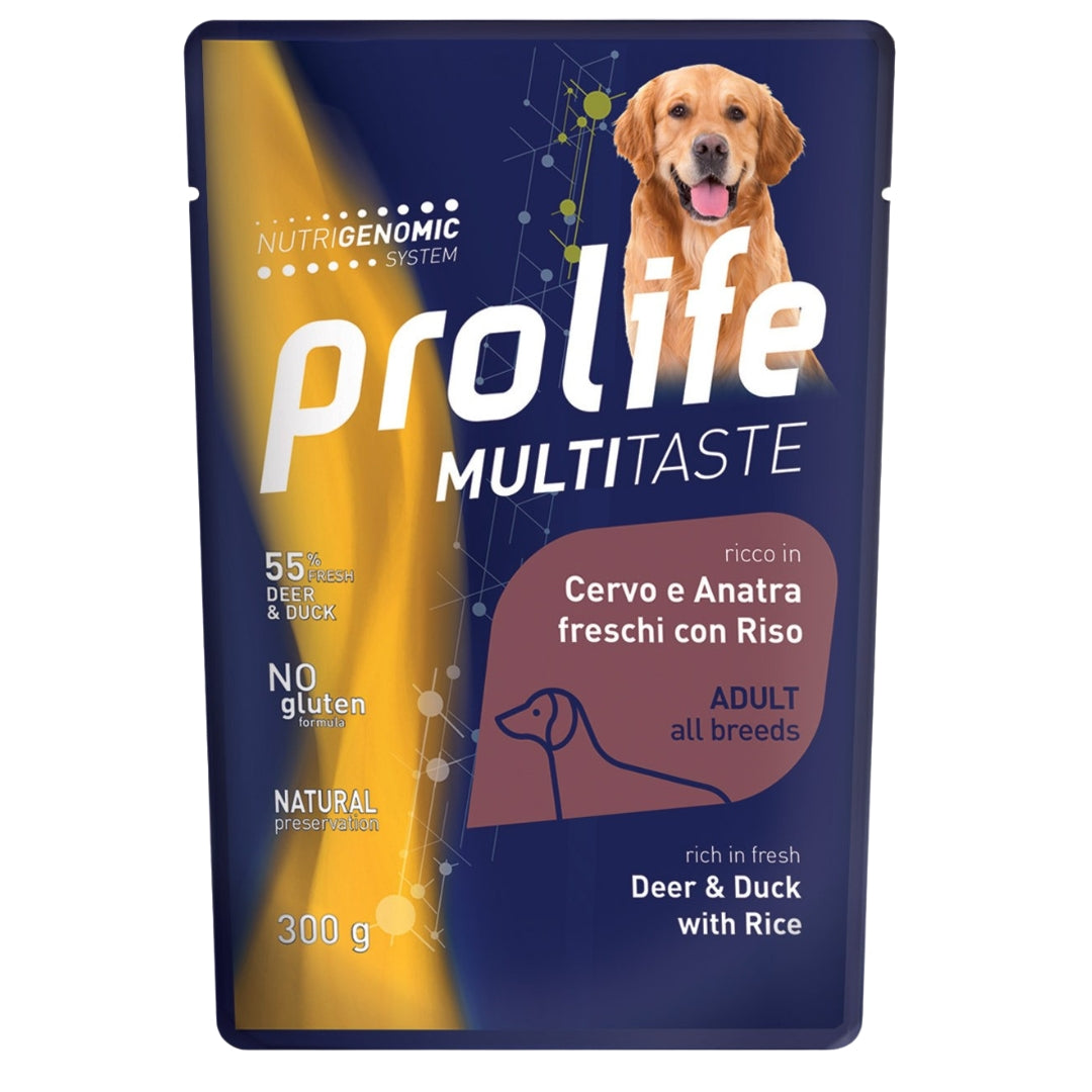 Prolife Multitaste Cane All Breads Cervo Anatra Riso 300 g