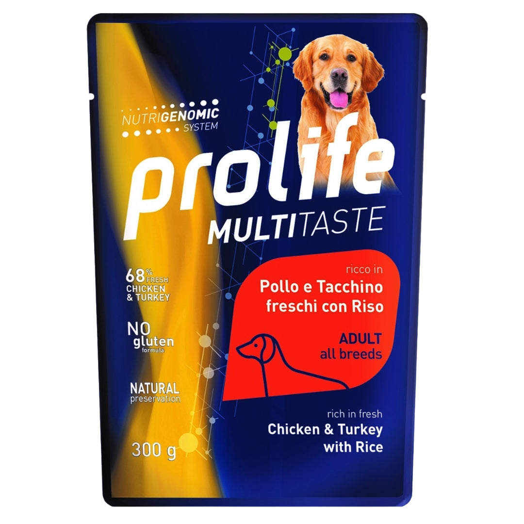 Prolife Multitaste Cane All Breads Pollo Tacchino Riso 300 g