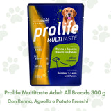 Prolife Multitaste Cane All Breads Renna Agnello Patate 300 g