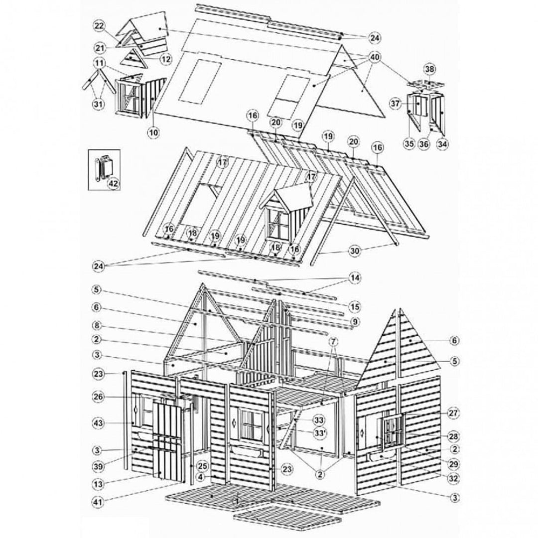 Maia - Sofisticata casetta per bambini in legno