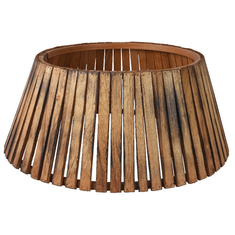 Copribase in Legno Naturale per Alberi Fino a 180cm