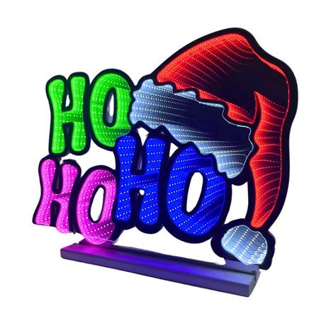 Scritta Luminosa HO HO HO L 47 cm - Decorazione Natalizia per Interni