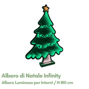 Albero di Natale Luminoso H 180 cm - Albero Luminoso per Casa