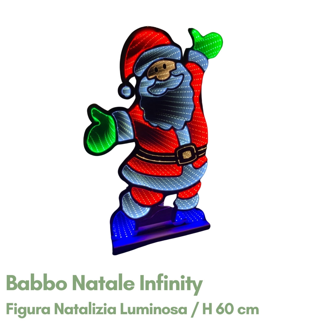 Babbo Natale Luminoso - Figura Natalizia Luminosa