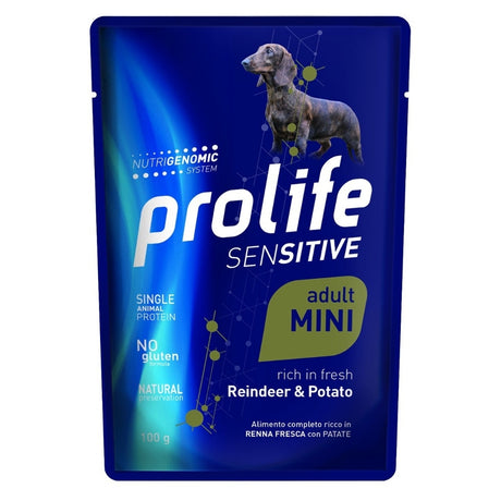 Prolife Sensitive Cibo Umido Cane Adulto t. Mini Renna Patate