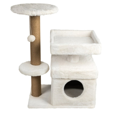 Tiragraffi con Cuccia Cubica e Lettino Morbido 87 cm