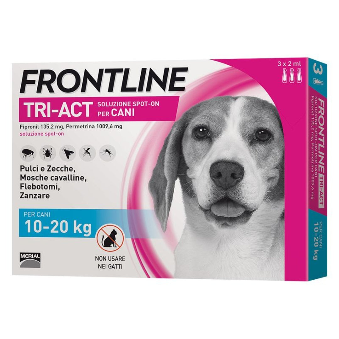 Frontline Tri-Act per cani 10-20 kg - Repellente per parassiti dei cani