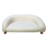 Cuccia per Cani Sofa Peluche Bianco 77 cm