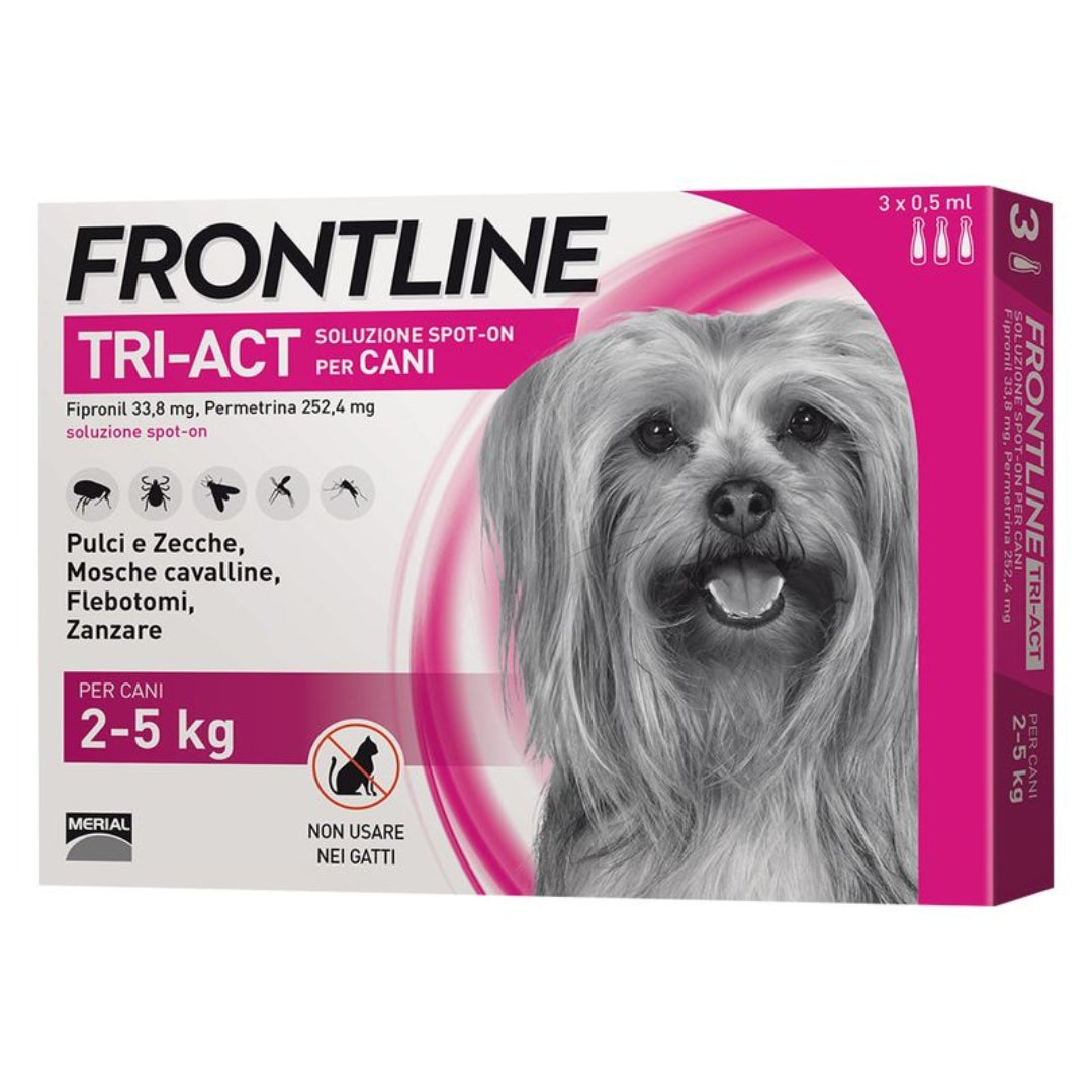 Frontline Tri-Act per cani 2-5 kg - Rimedio parassiti esterni
