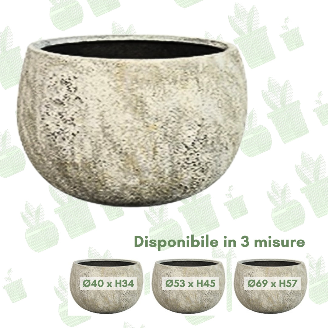 Vaso Tondo da Esterno in Cemento