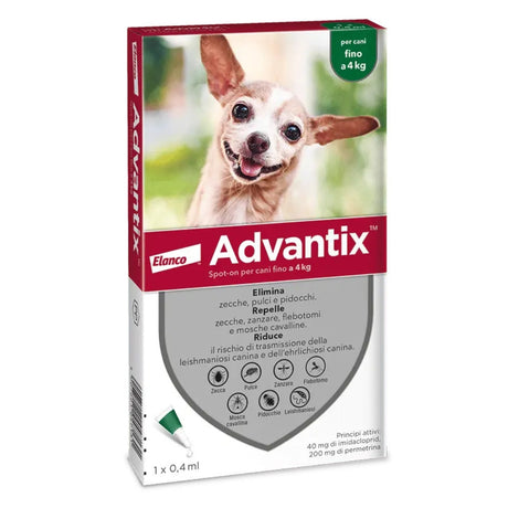 Advantix Spot On Cani fino a 4 - Soluzione antiparassitaria