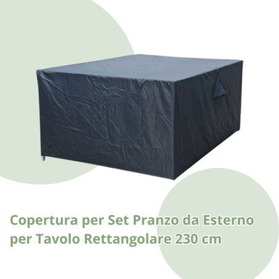 Copertura per Set Pranzo da Esterno per Tavolo Rettangolare 230 cm | Bia Store