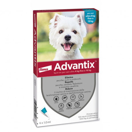 Advantix Spot On Cani da 4 a 10 kg - Controllo dei parassiti per cani