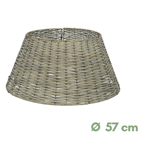Copribase Vimini Grigio per Albero di Natale dal Design Elegante