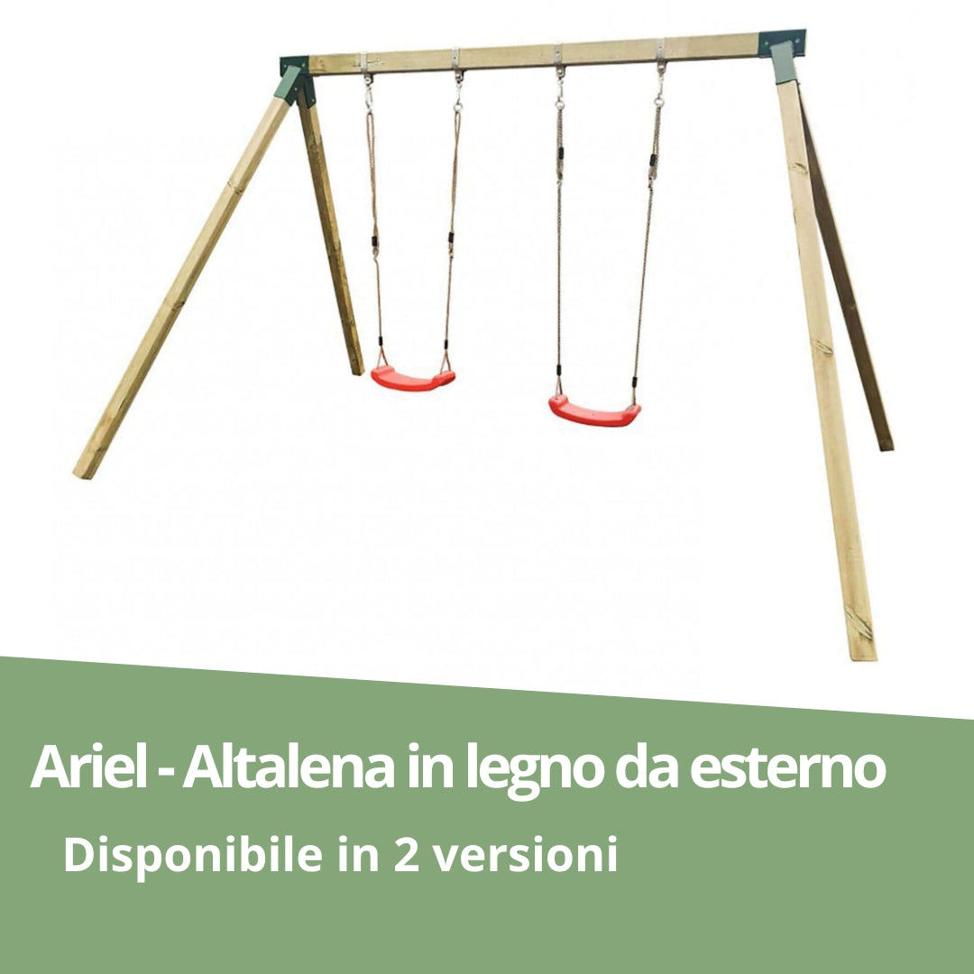Ariel - Altalena in legno da esterno