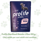 Prolife Sterilised Sensitive Cibo Umido Cane Adulto t. Mini Maiale e Riso