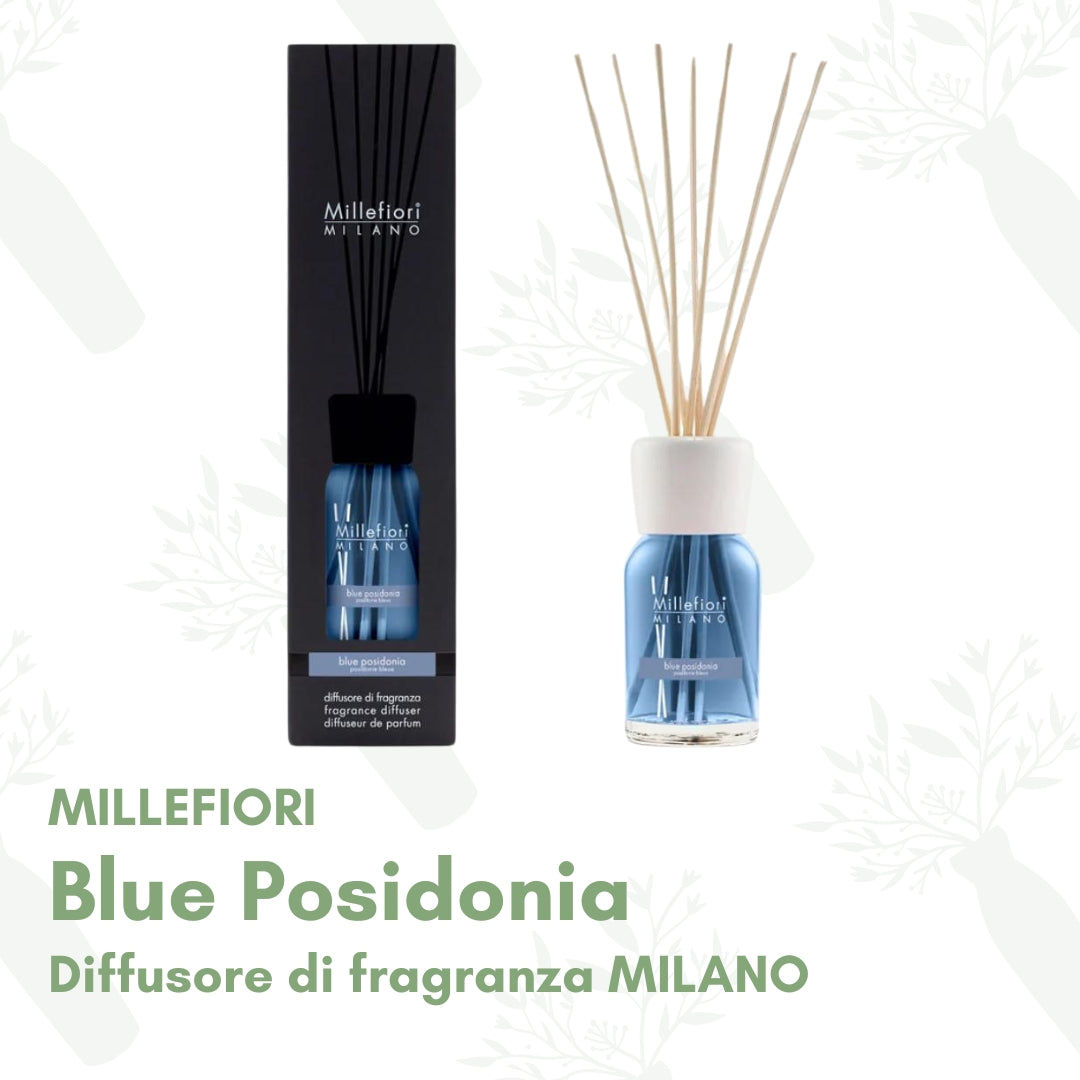 Blue Posidonia - Millefiori Diffusore di Fragranza a Bastoncino "Milano"