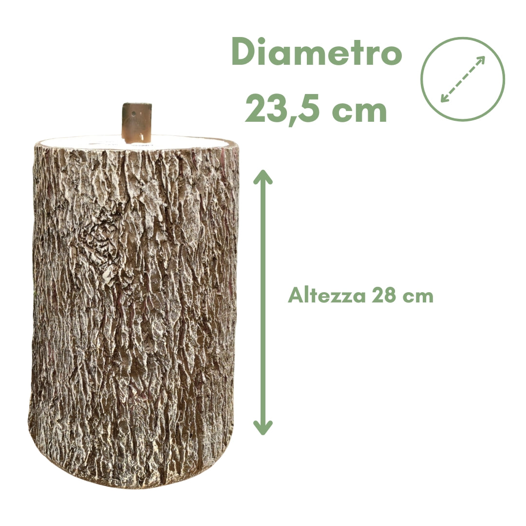 base tronco in legno ovale cm 22x10 circa spessore 2 cm