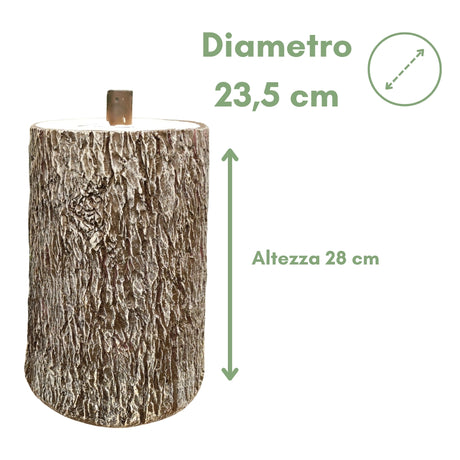 Base in Finto Legno - Base tronco albero di Natale