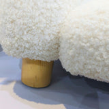 Cuccia per Cani Sofa Peluche Bianco 77 cm