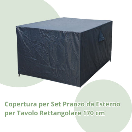 Copertura per Set Pranzo da Esterno per Tavolo Rettangolare 170 cm | Bia Store