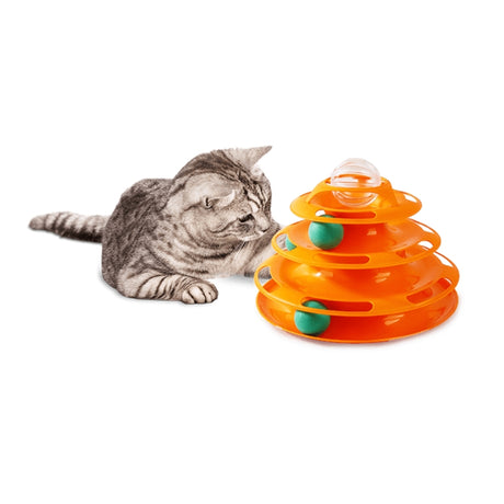 Piramide Giocattolo con Palline per Gatti