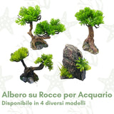 Alberi su Rocce per Acquario - Paesaggi Naturali Dettagliati