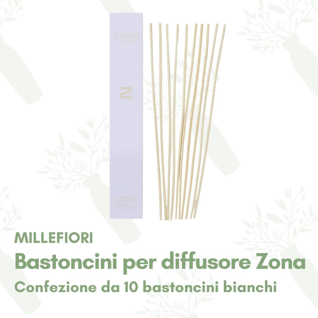 Bastoncini bianchi per diffusore Zona da 500 ml