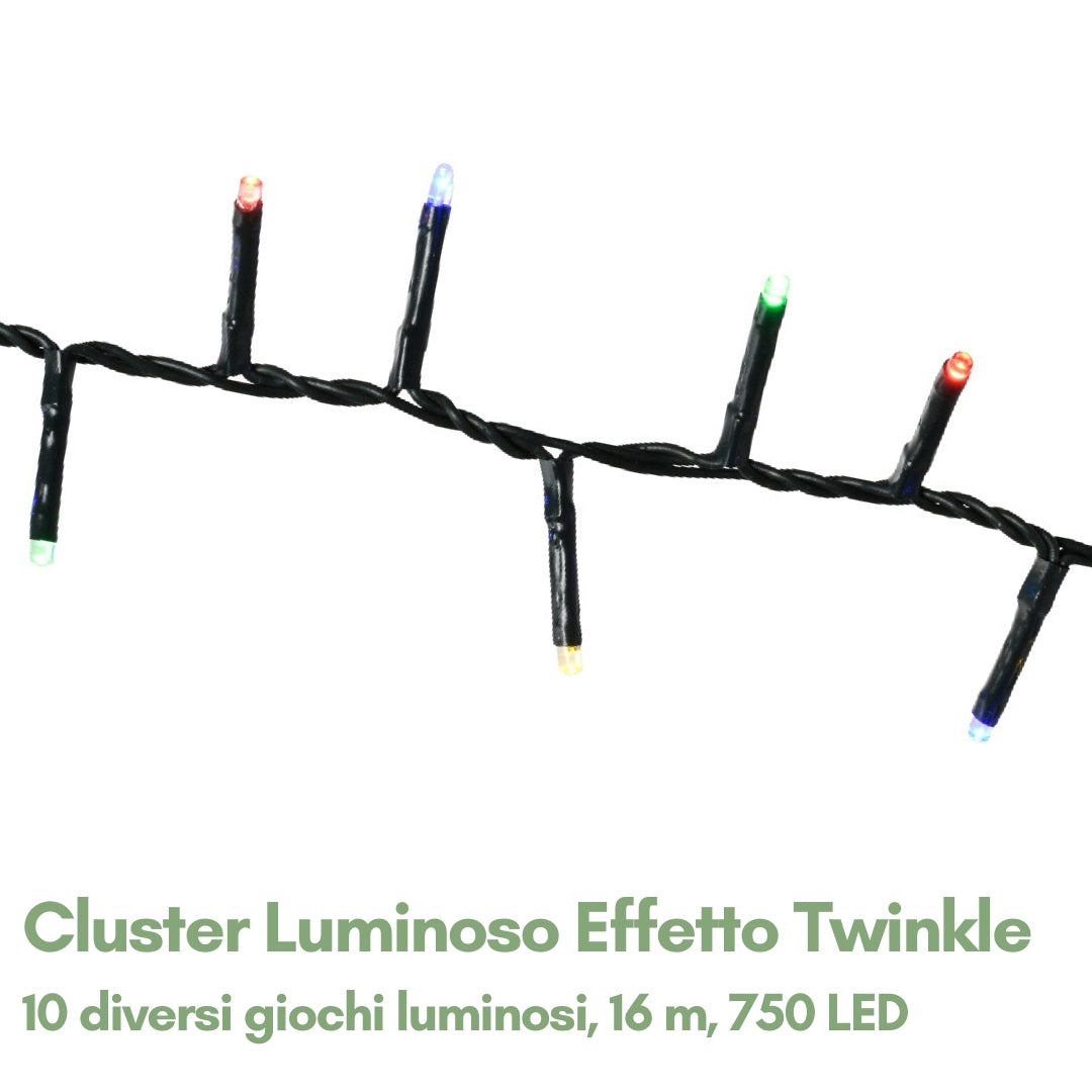 Luci Led Cluster Effetto Twinkle 16 m