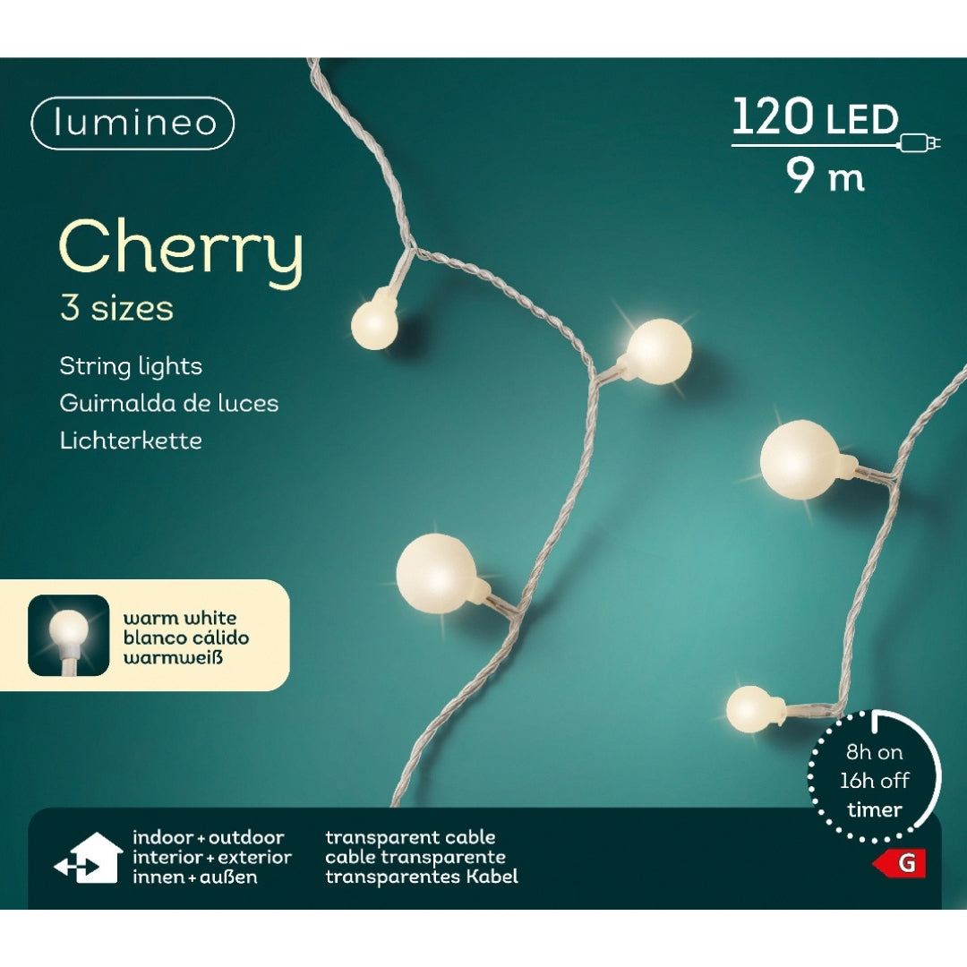 Catena Luminosa LED Ciliegia 9m