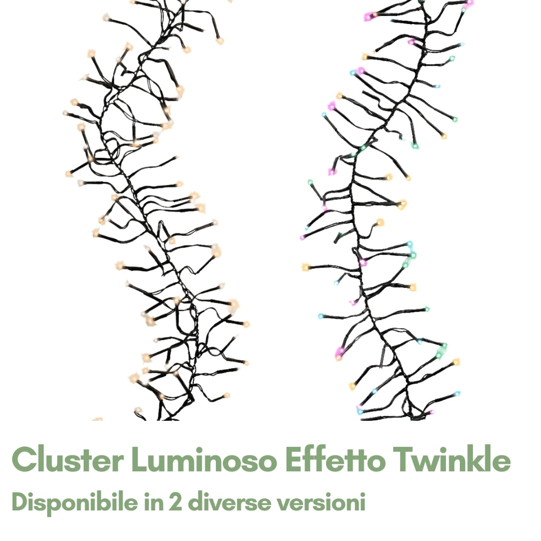 Cluster Luminoso Effetto Twinkle 13,5 m