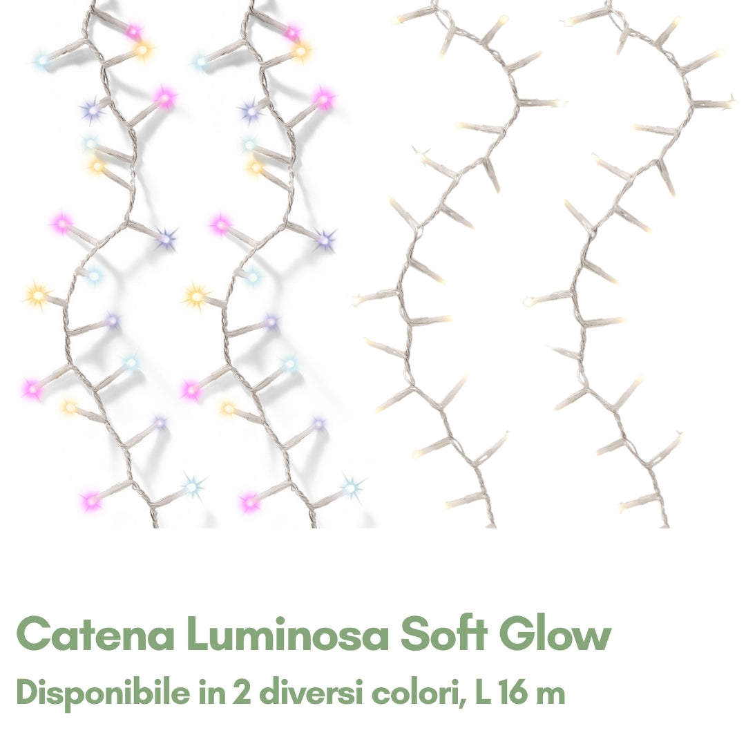 Catena Luminosa di Natale Soft Glow 16 m