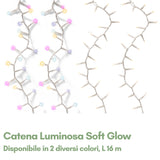 Catena Luminosa di Natale Soft Glow 16 m