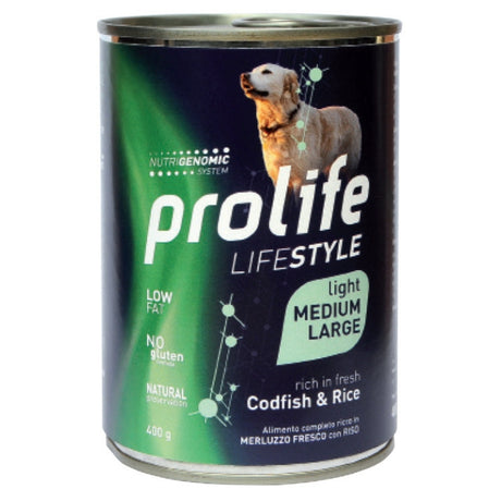 Prolife Lifestyle Cibo Umido Cane Adulto t. M/L Merluzzo e Riso 400g