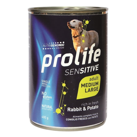 Prolife Sensitive Cibo Umido Cane Adulto t. M/L Coniglio e Patate 400g