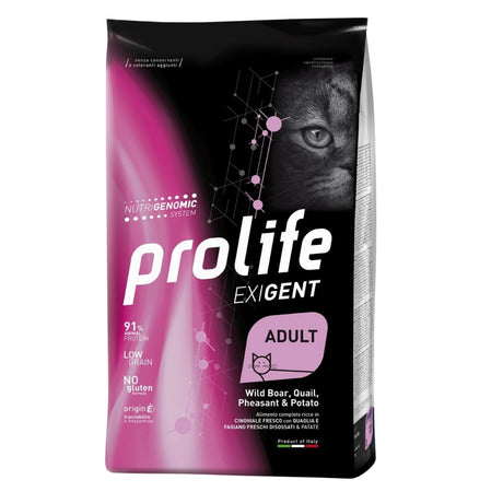 Prolife Exigent Crocchette Gatto Adulto Cacciagione e Patate 400g