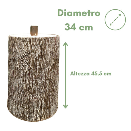 Base in Finto Legno - Base tronco albero di Natale