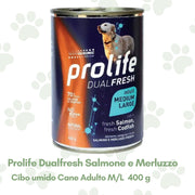 Prolife DualFresh Cibo Umido Cane Adulto t. M/L Salmone Merluzzo Riso