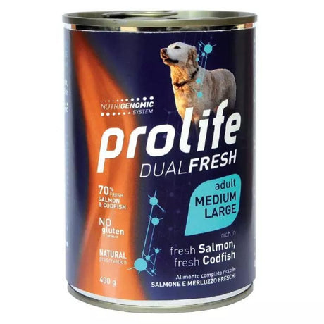 Prolife DualFresh Cibo Umido Cane Adulto t. M/L Salmone Merluzzo Riso