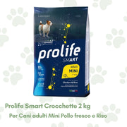 Prolife Smart Crocchette Cani Adulti t. Piccola Pollo/Riso 2kg
