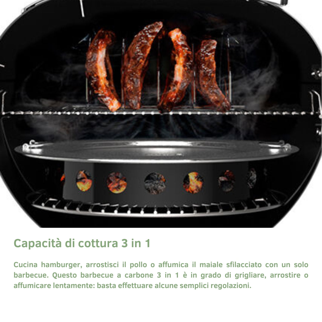 Cottura 3 in 1 Barbecue a Carbone Weber Master Touch Premium SE E-5775 nero | Bia Home & Garden