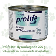 Prolife Diet Hypoallergenic Cane Adulto t. Mini 200g
