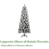 Lapponia Albero di Natale Floccato in PP