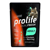 Prolife Dualfresh Cibo Umido Gatto Adulto Pollo e Aringa 85g